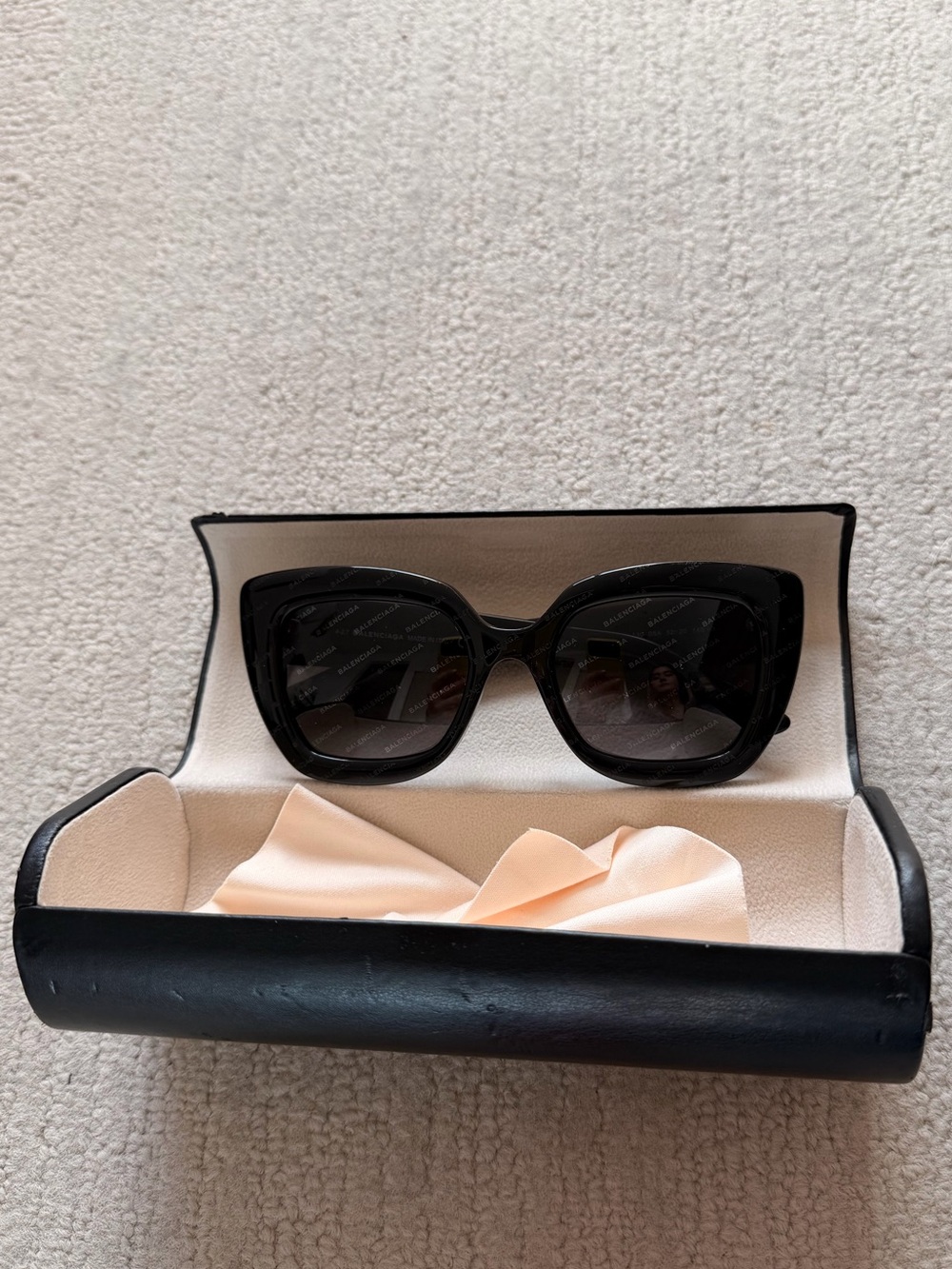 Balenciaga Black Oversized Sunglasses